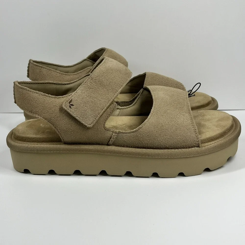 Koolaburra by UGG Tizz Platform Sandals Women's 11 Adjustable Desert Stone Suede